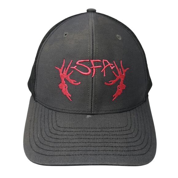 SFA Snapback Trucker Hat Gray One Size Adjustable Embroidered 6 Panel Richardson - Picture 1 of 10